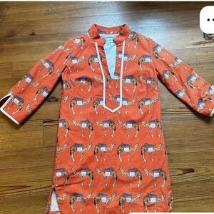 Brooke Wright Camel Print Orange Dress/Tunic